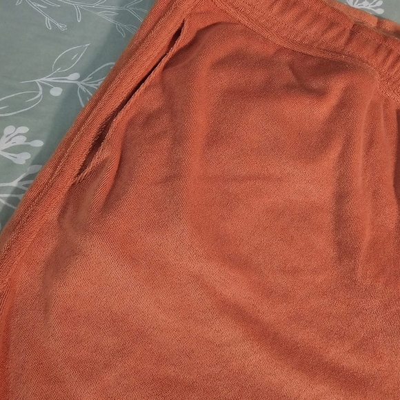American Eagle Outfitters Orange Athletic Shorts Terry Cloth Elastic Waist Xl - Picture 3 of 9